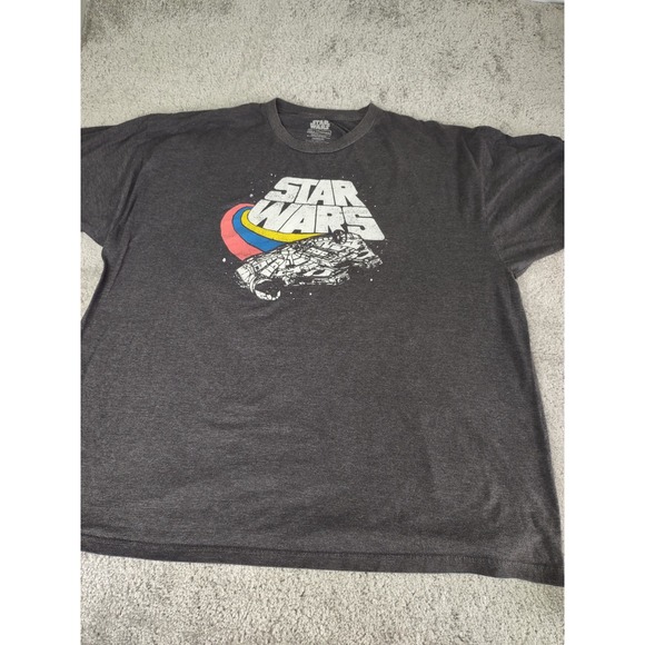 Star Wars Other - Vintage Fifth Sun Star Wars 4XL Gray Faded‎ Millennium Falcon Shirt Retro Y2K